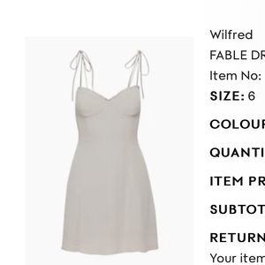 Aritzia Fable Dress